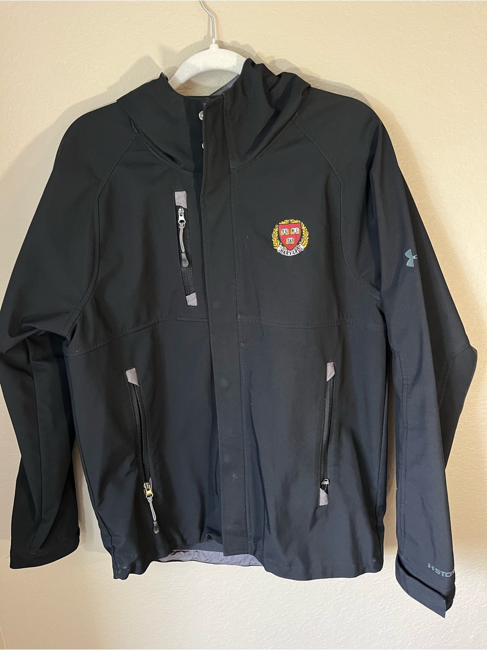 Under Armour Storm Harvard University Hooded Performance Jacket Black Men's M